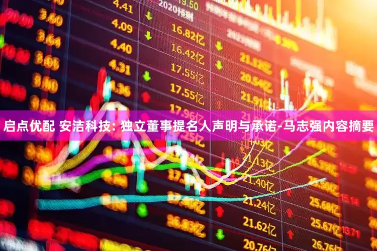 启点优配 安洁科技: 独立董事提名人声明与承诺-马志强内容摘要